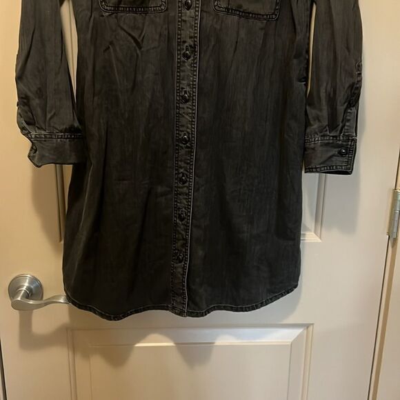 Gorgeous Madewell Black Denim Shirtdress Small Excellent Condition - Picture 4 of 8